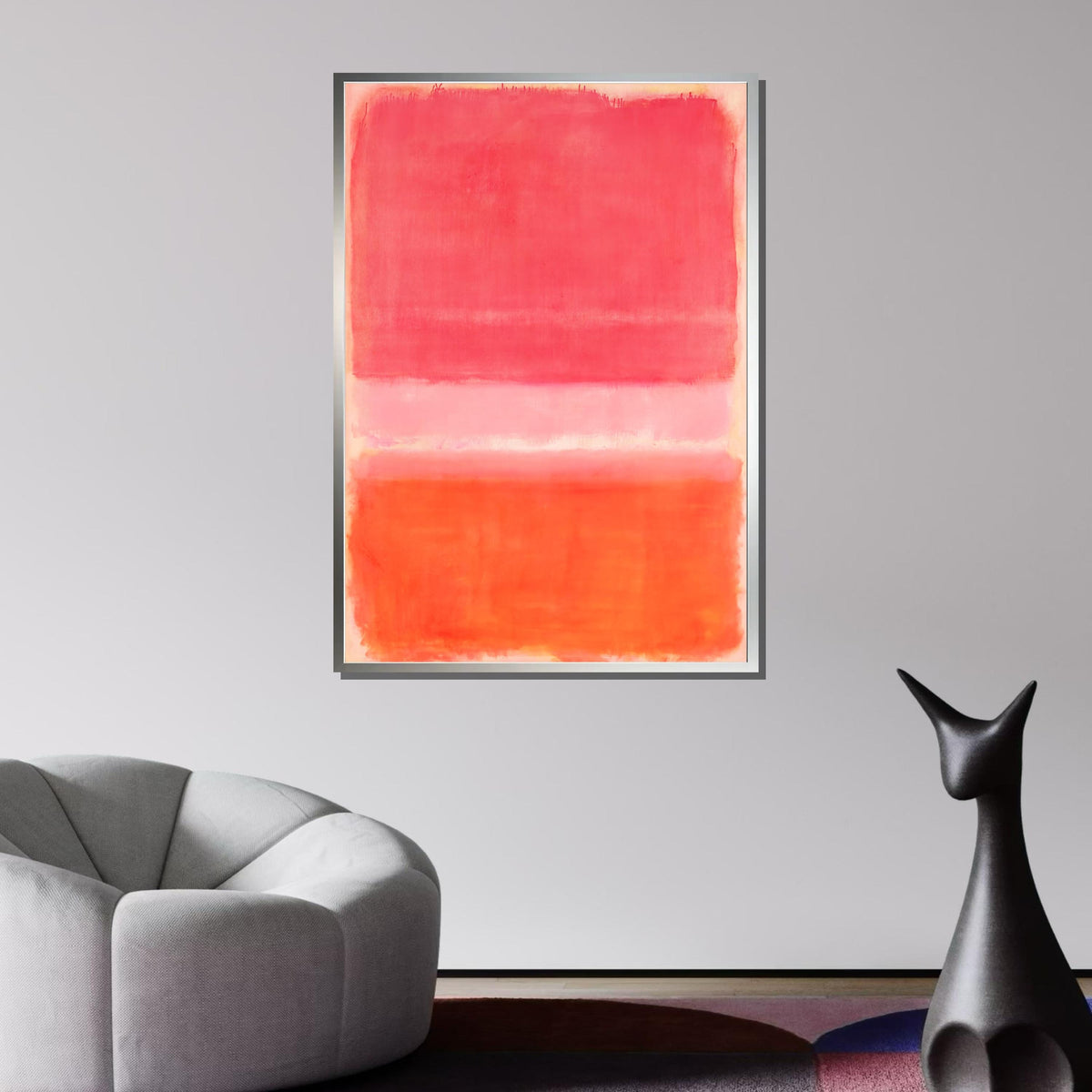 Pink Mix Mark Rothko Framed Canvas,Mark Rothko Wall Art, Art Reproduction,Rothko Reproduction,Rothko Print Poster,Famous Art,Canvas Wall Art