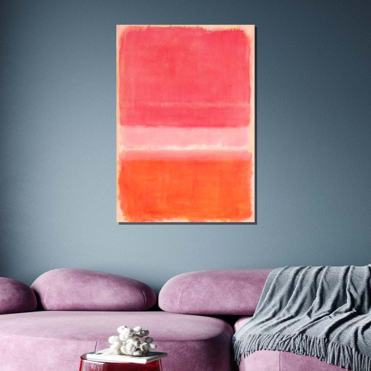 Pink Mix Mark Rothko Framed Canvas,Mark Rothko Wall Art, Art Reproduction,Rothko Reproduction,Rothko Print Poster,Famous Art,Canvas Wall Art