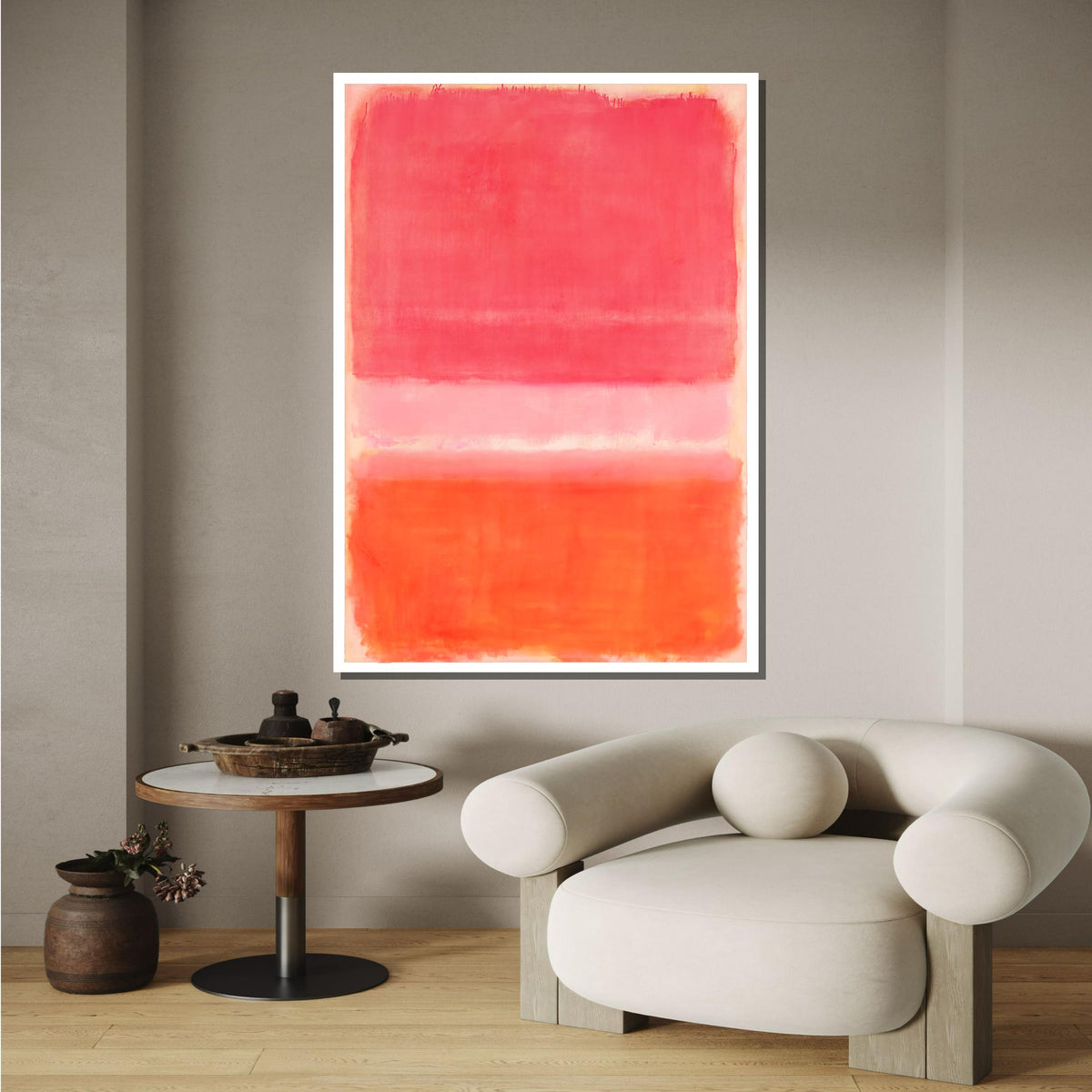 Pink Mix Mark Rothko Framed Canvas,Mark Rothko Wall Art, Art Reproduction,Rothko Reproduction,Rothko Print Poster,Famous Art,Canvas Wall Art