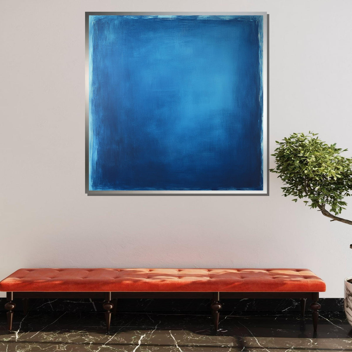 Blue Mark Rothko Framed Canvas,Mark Rothko Wall Art, Art Reproduction,Rothko Reproduction,Rothko Print Poster, Famous Art, Canvas Wall Art