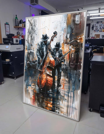 Jazz Musicians Street Art - Urban Music Decor, Cool Wall Art for Jazz Lovers, Unique Instrument Painting,Music Lovers,Music Canvas Art