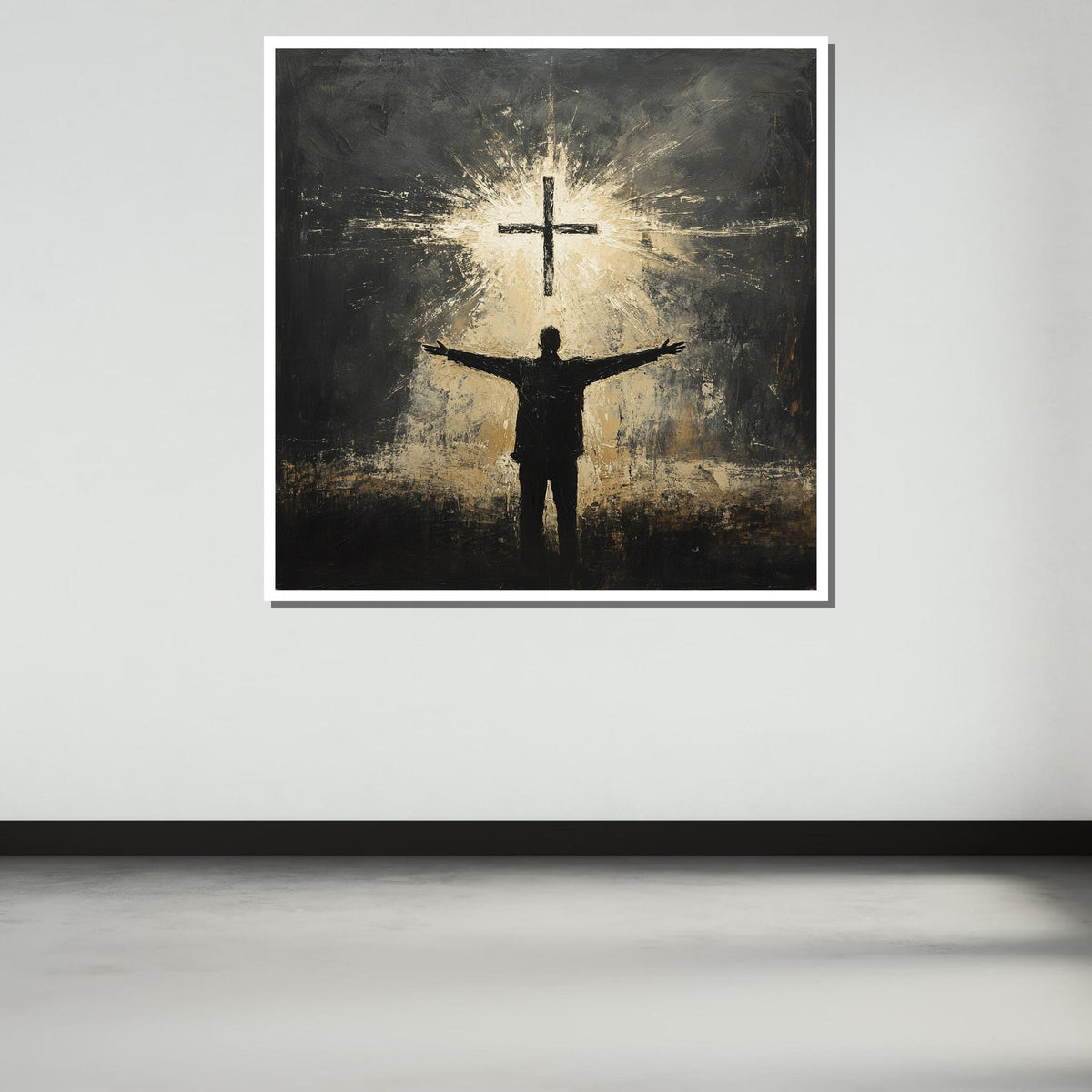 Radiant Jesus Canvas, Divine Light Art, Spiritual Inspiration Wall Decor, Holy Presence Painting, Christian Faith Artwork, Ready to Hang