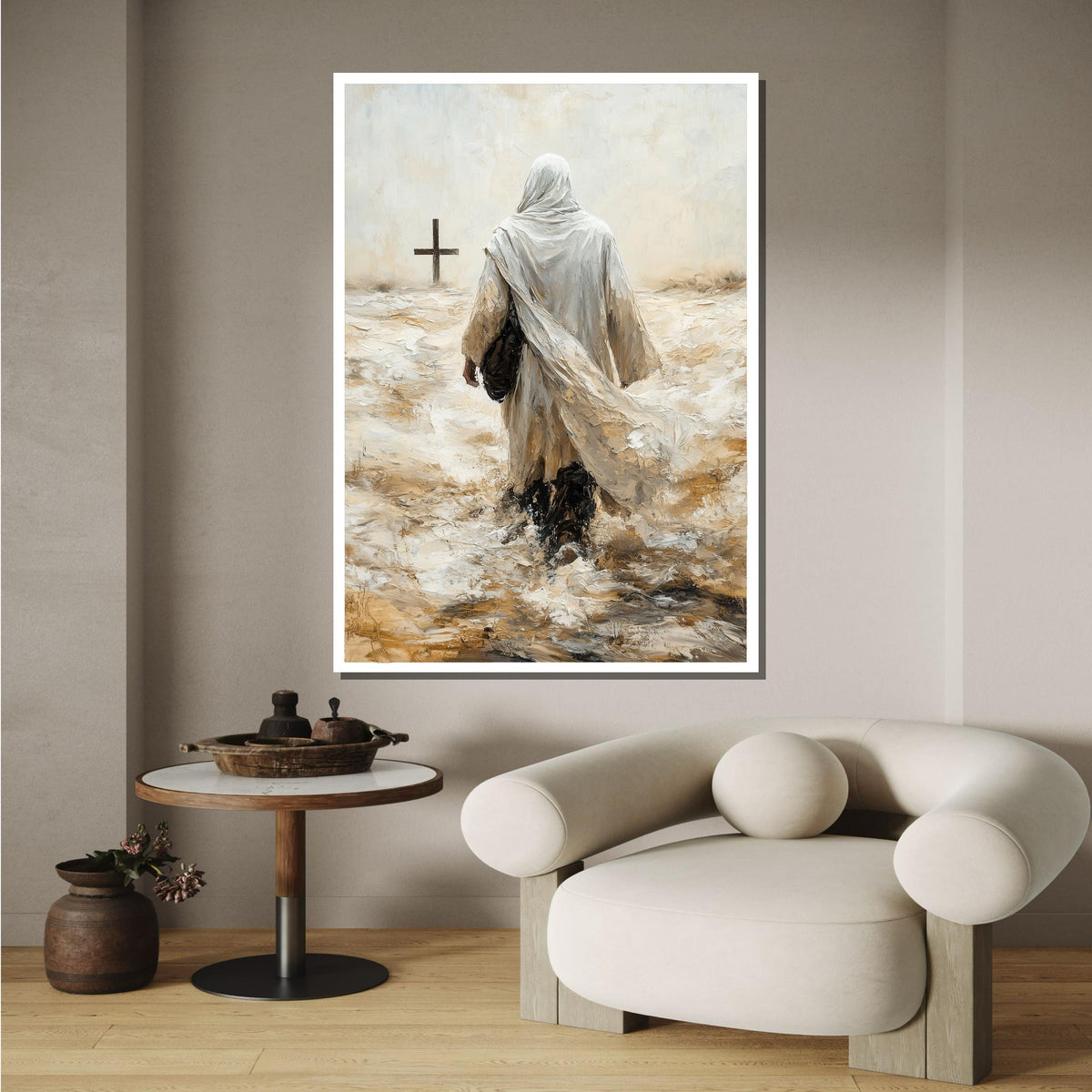 Path to the Cross Canvas Art,Spiritual Journey of Jesus,Sacred Christian Wall Decor,Inspirational Religious Print,Christian ArtReady to Hang