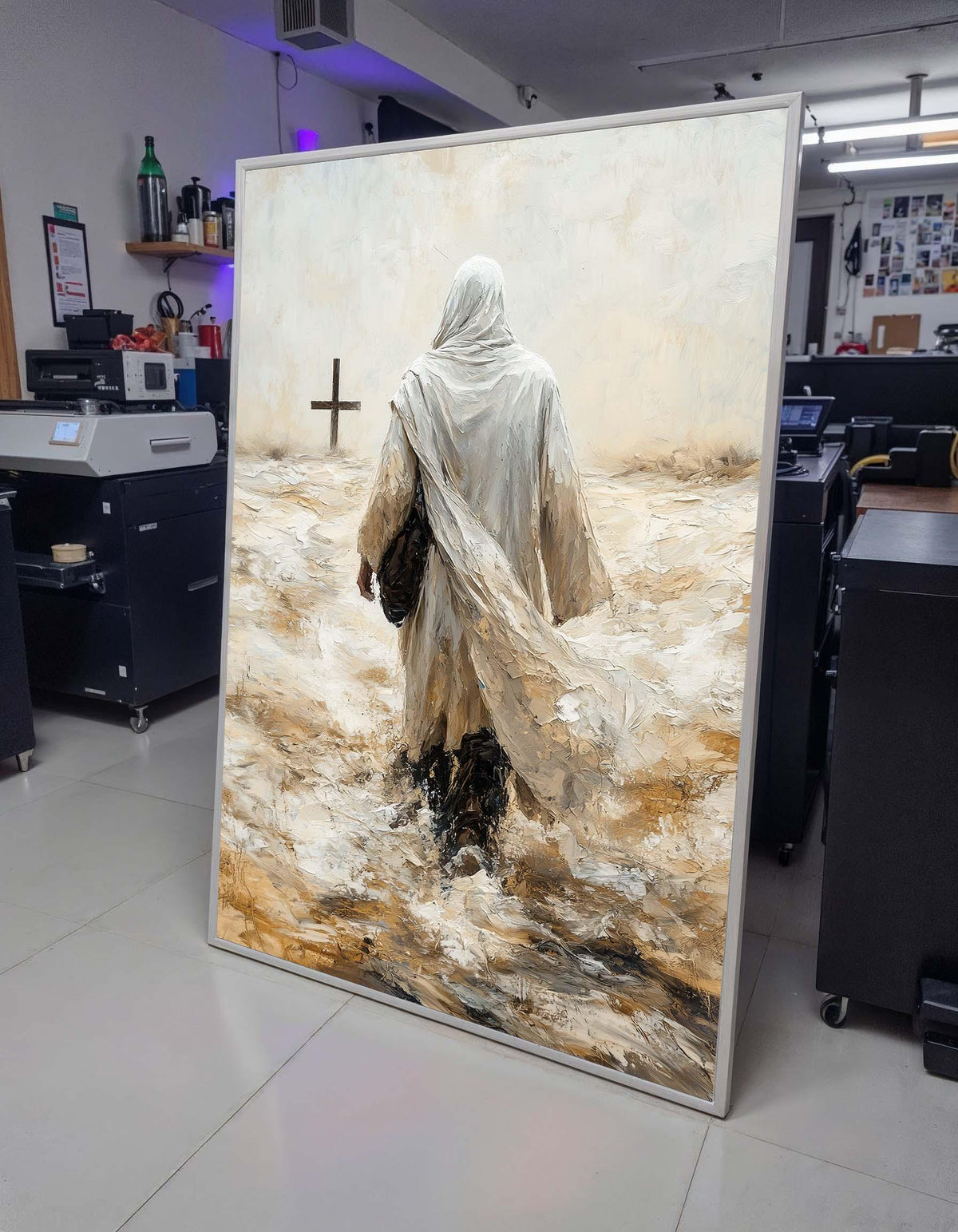 Path to the Cross Canvas Art,Spiritual Journey of Jesus,Sacred Christian Wall Decor,Inspirational Religious Print,Christian ArtReady to Hang