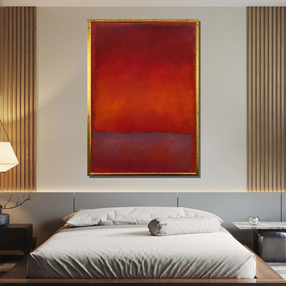 Red Mark Rothko Framed Canvas,Mark Rothko Wall Art, Art Reproduction,Rothko Reproduction,Rothko Print Poster,Abstract Canvas Wall Art