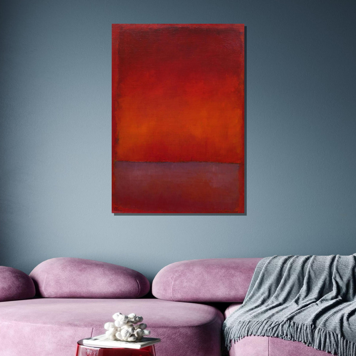 Red Mark Rothko Framed Canvas,Mark Rothko Wall Art, Art Reproduction,Rothko Reproduction,Rothko Print Poster,Abstract Canvas Wall Art