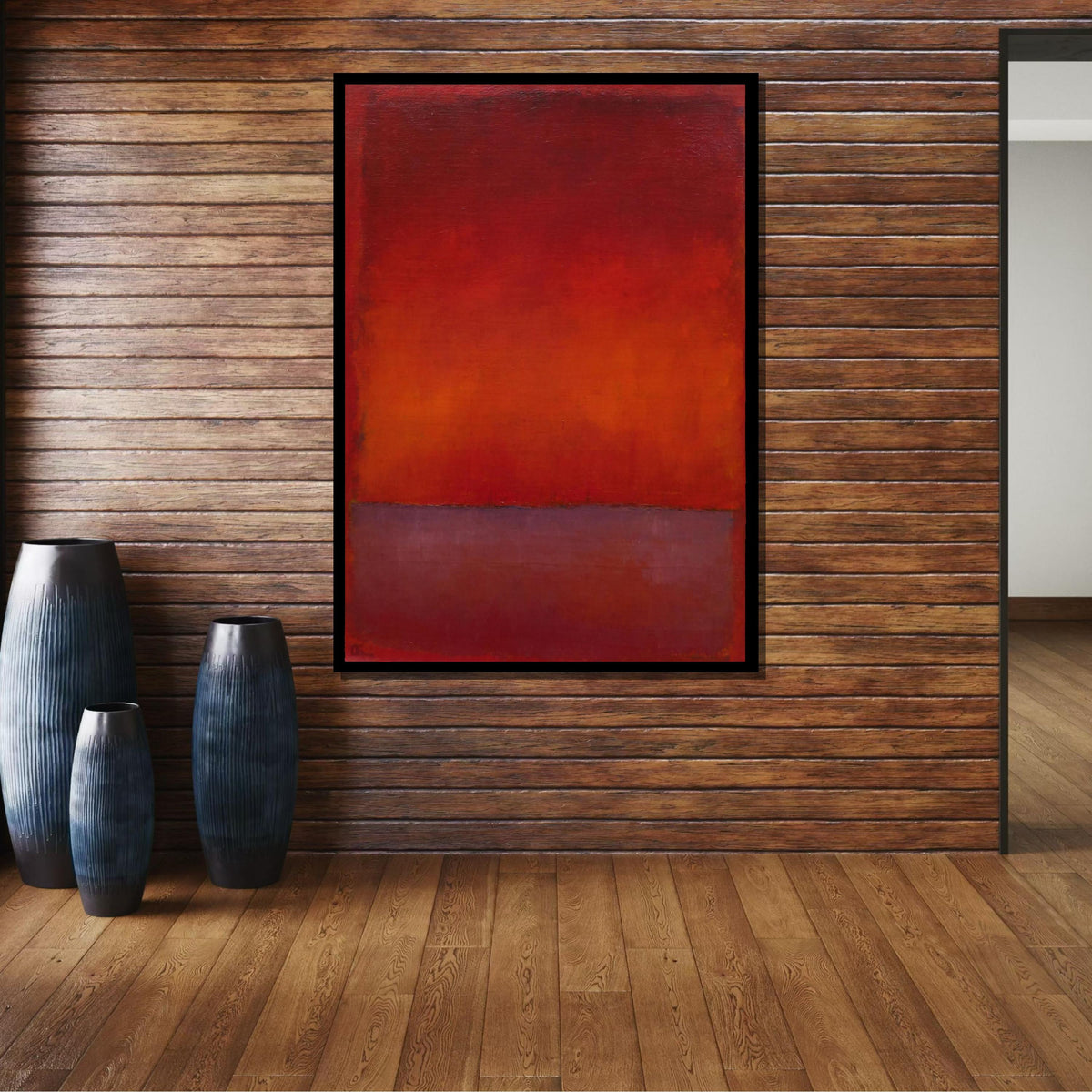 Red Mark Rothko Framed Canvas,Mark Rothko Wall Art, Art Reproduction,Rothko Reproduction,Rothko Print Poster,Abstract Canvas Wall Art