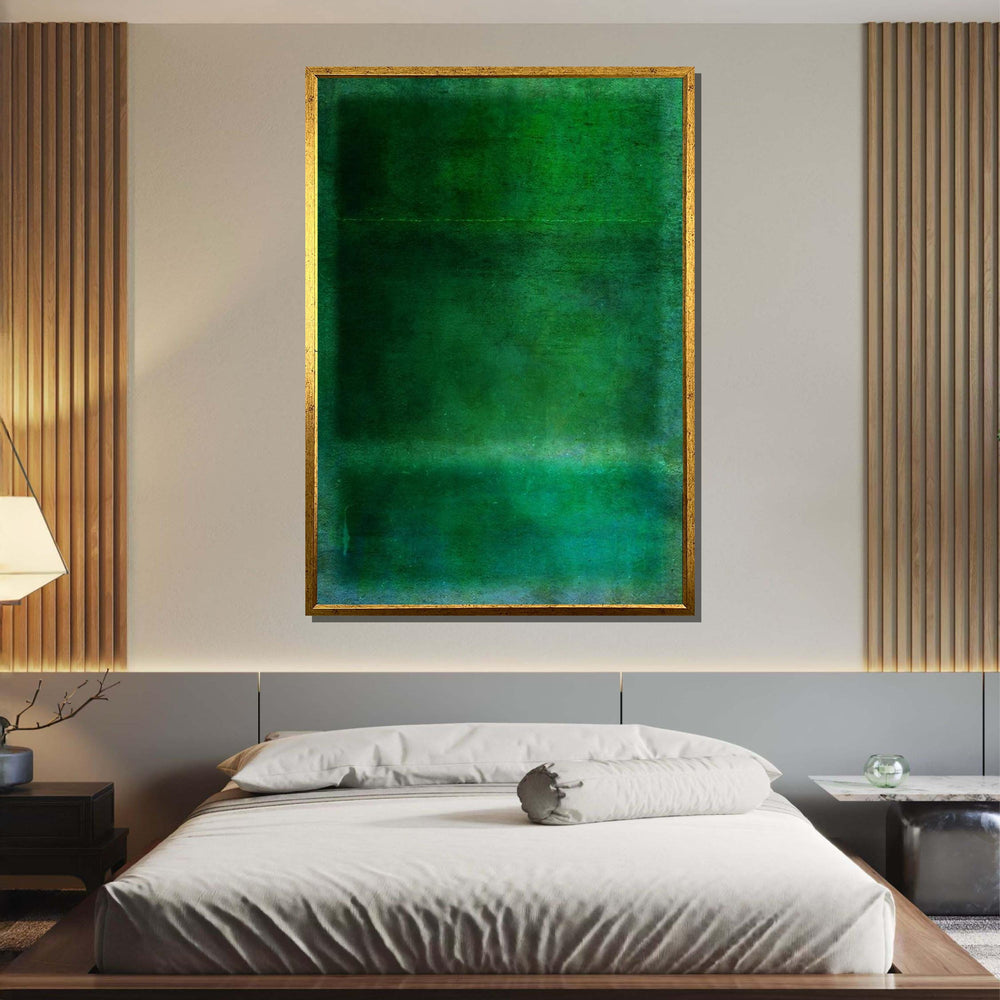 Green  Mark Rothko Framed Canvas,Mark Rothko Wall Art, Art Reproduction,Rothko Reproduction,Rothko Print Poster,Mark Art,Abstract Canvas Art