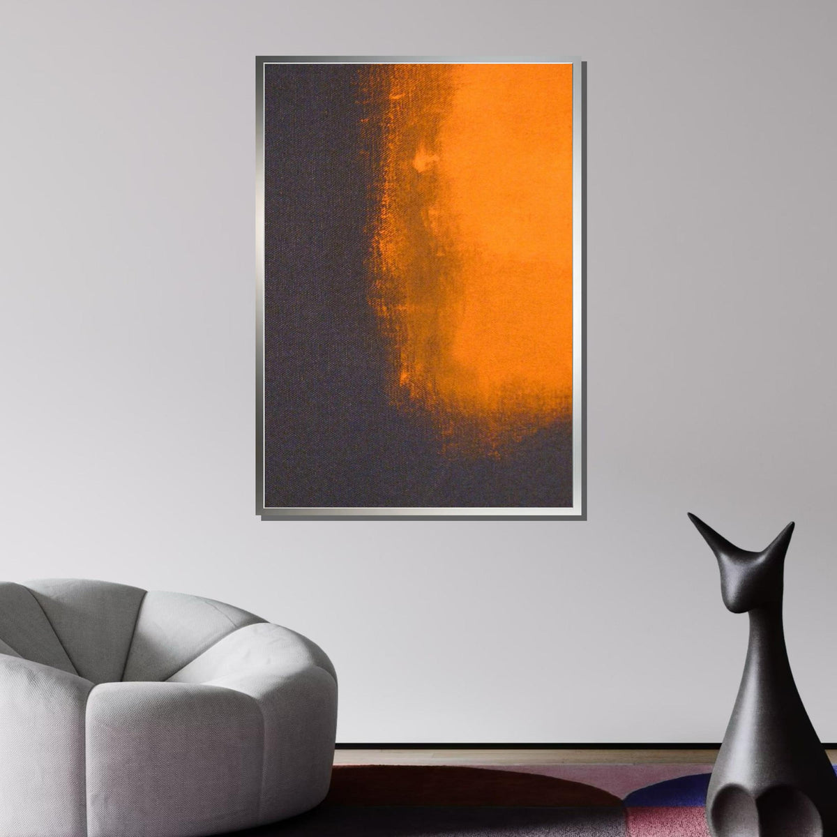 Black-Orange,Mark Rothko Framed Canvas,Mark Rothko Wall Art, Art Reproduction,Rothko Reproduction,Rothko Print Poster,Abstract Canvas Art