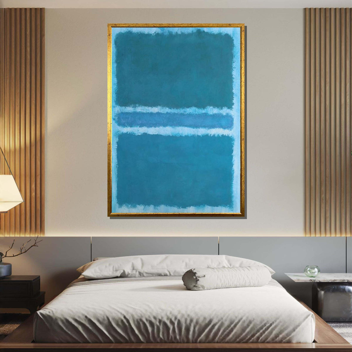 Blue,Mark Rothko Framed Canvas,Mark Rothko Wall Art, Art Reproduction,Rothko Reproduction,Rothko Print Poster,Famous Art,Abstract Canvas Art