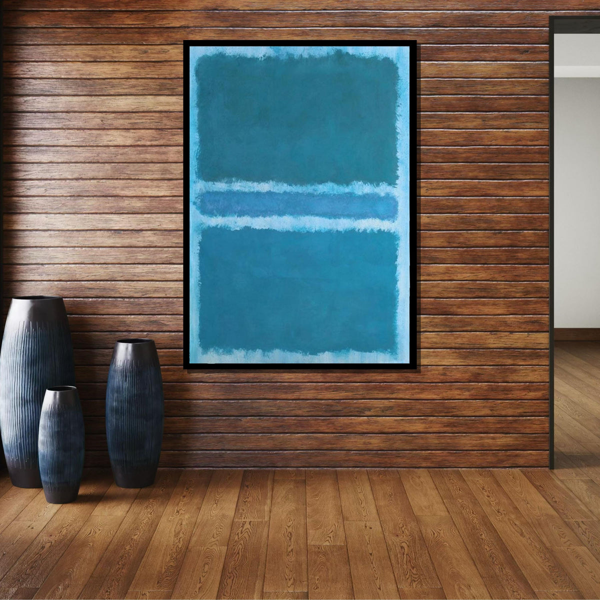 Blue,Mark Rothko Framed Canvas,Mark Rothko Wall Art, Art Reproduction,Rothko Reproduction,Rothko Print Poster,Famous Art,Abstract Canvas Art