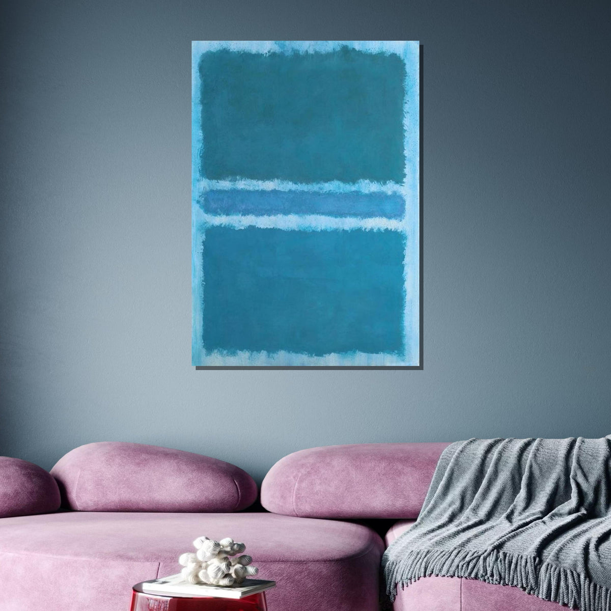 Blue,Mark Rothko Framed Canvas,Mark Rothko Wall Art, Art Reproduction,Rothko Reproduction,Rothko Print Poster,Famous Art,Abstract Canvas Art
