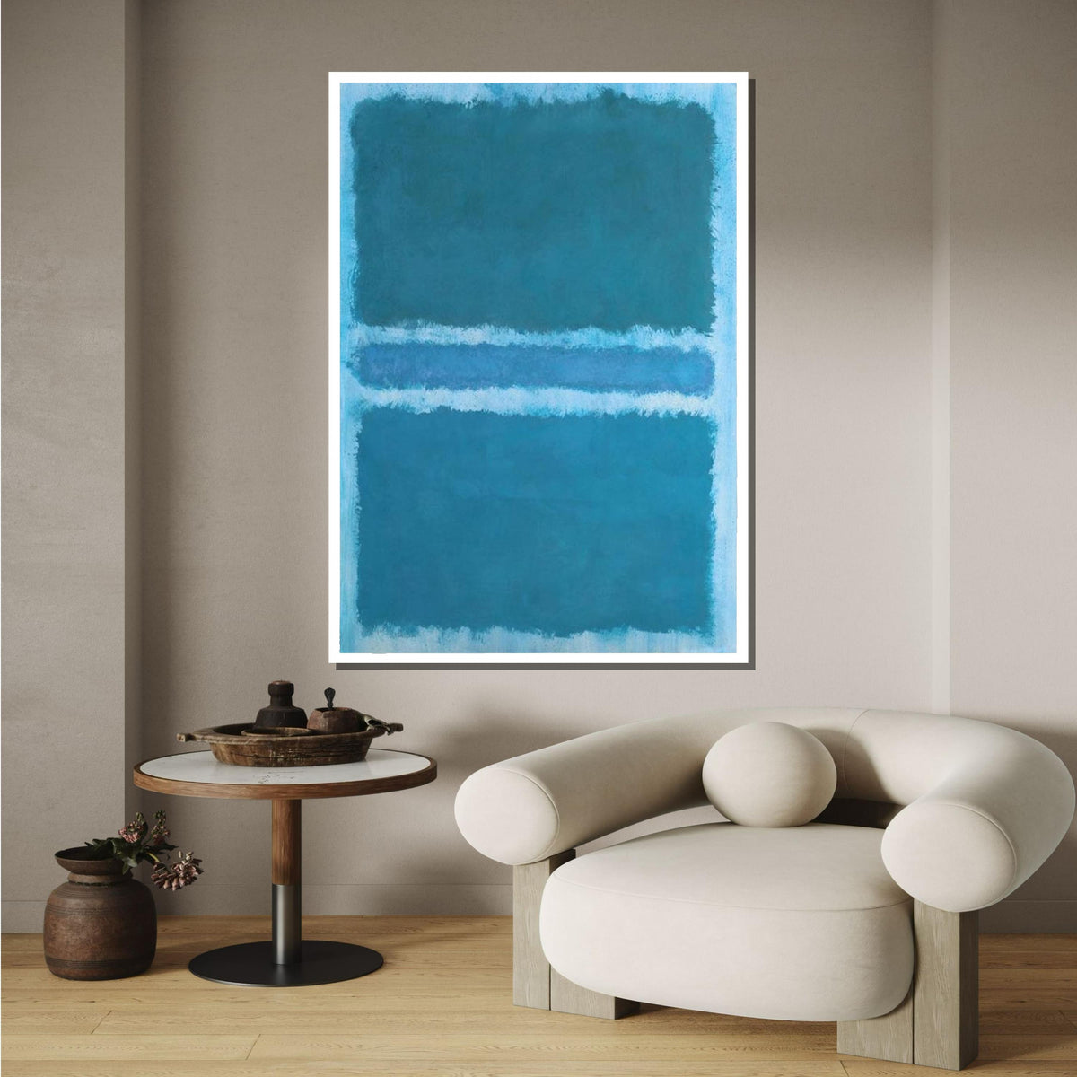 Blue,Mark Rothko Framed Canvas,Mark Rothko Wall Art, Art Reproduction,Rothko Reproduction,Rothko Print Poster,Famous Art,Abstract Canvas Art