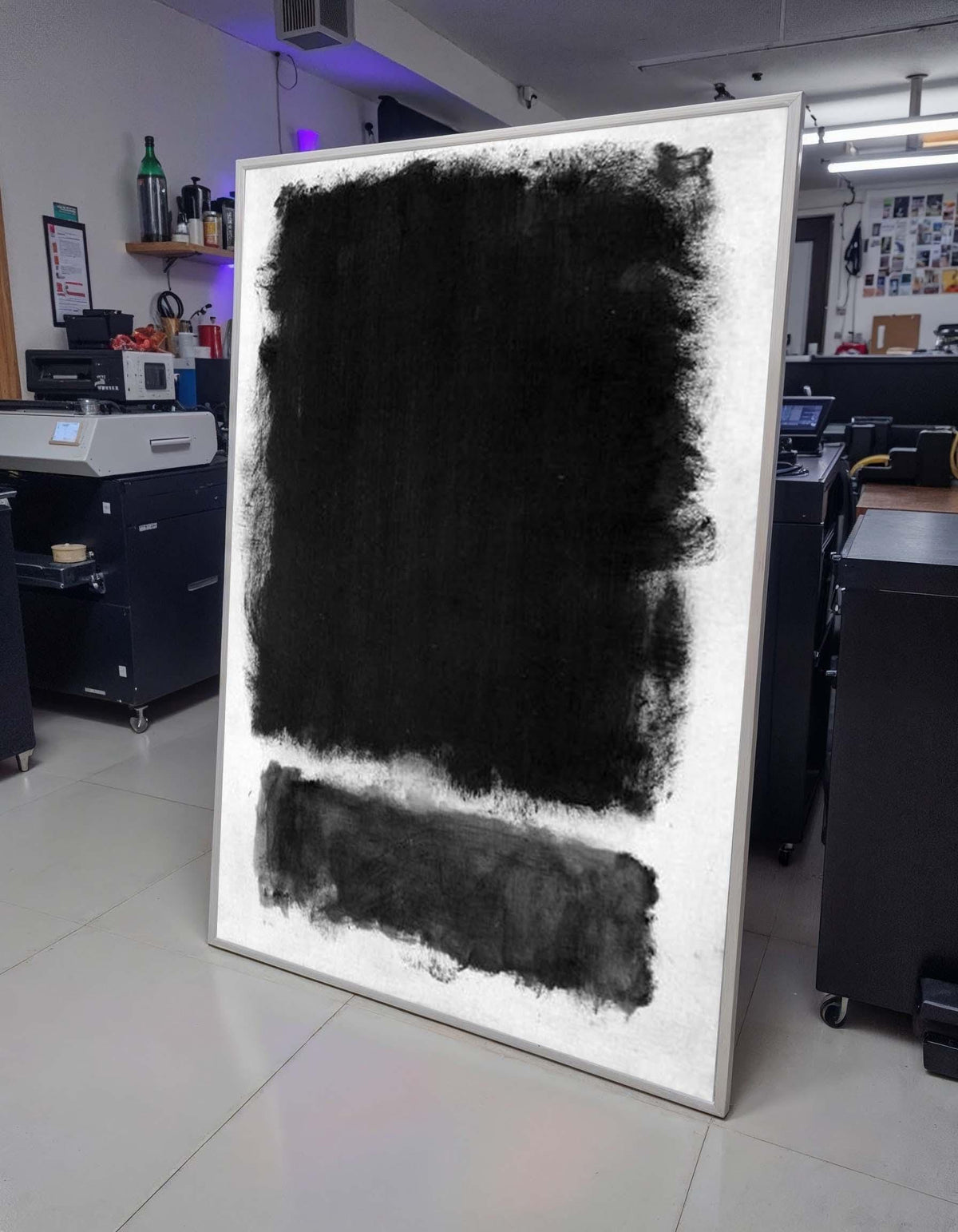 Black-White Mark Rothko Framed Canvas,Mark Rothko Wall Art,Art Reproduction,Rothko Reproduction,Rothko Print Poster,Abstract Canvas Art