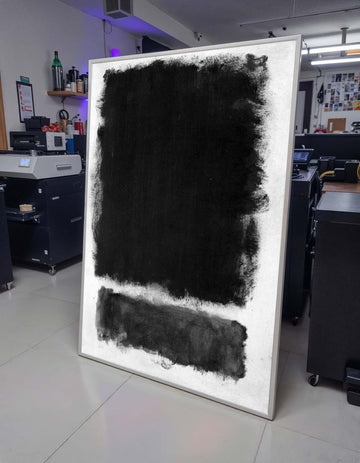 Black-White Mark Rothko Framed Canvas,Mark Rothko Wall Art,Art Reproduction,Rothko Reproduction,Rothko Print Poster,Abstract Canvas Art