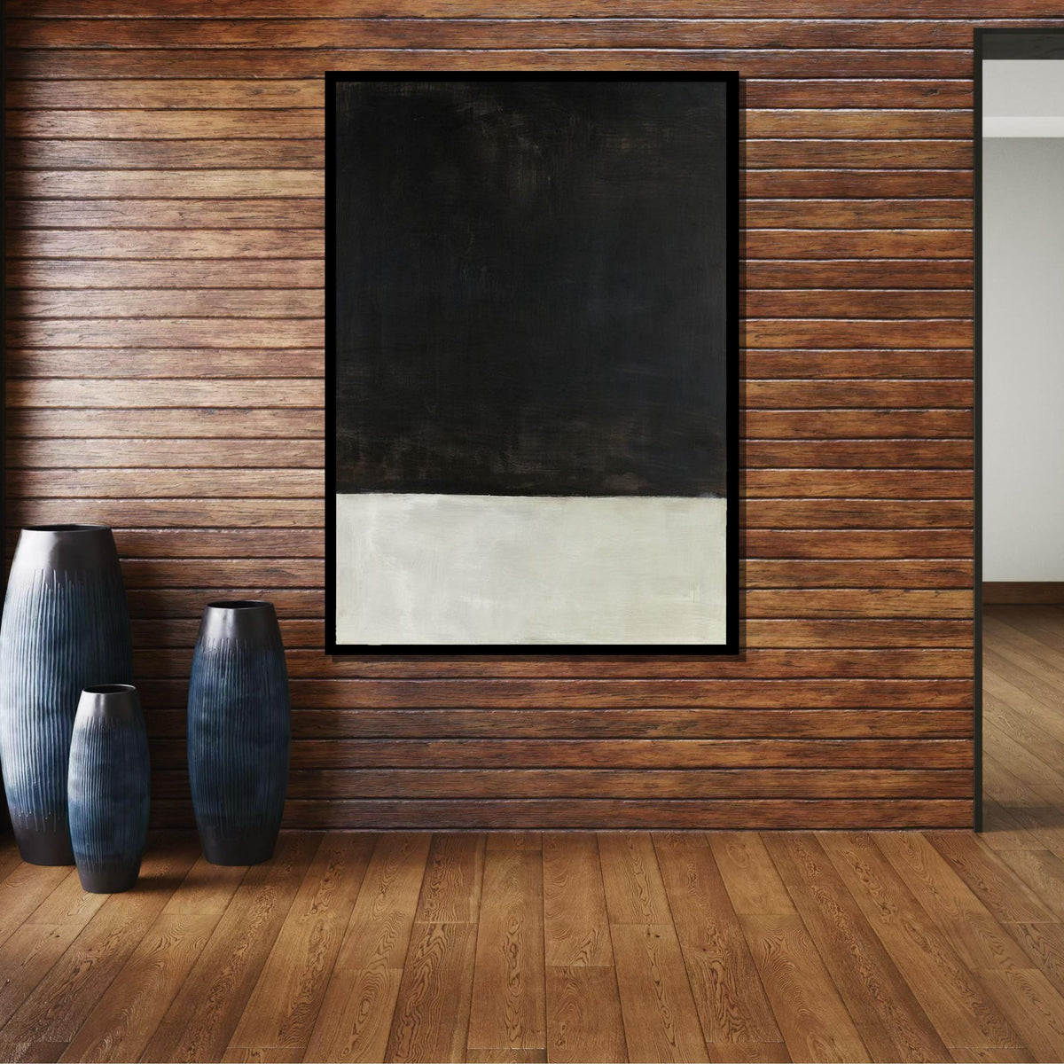 Black-White Mark Rothko Framed Canvas,Mark Rothko Wall Art,Art Reproduction,Rothko Reproduction,Rothko Print Poster,Abstract Canvas Art