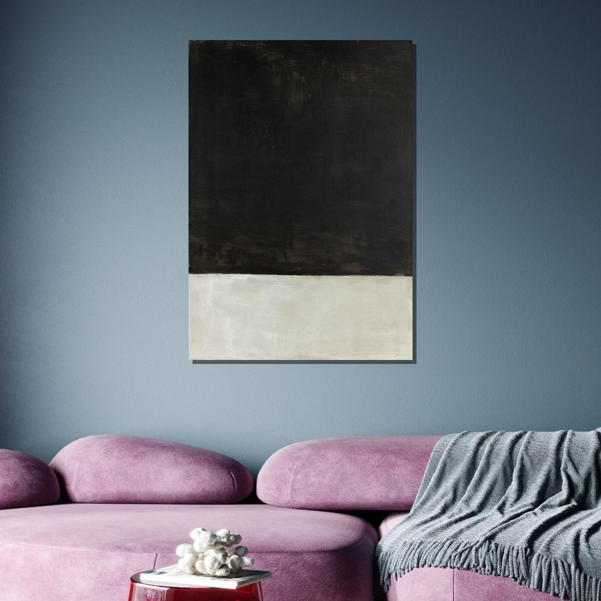 Black-White Mark Rothko Framed Canvas,Mark Rothko Wall Art,Art Reproduction,Rothko Reproduction,Rothko Print Poster,Abstract Canvas Art