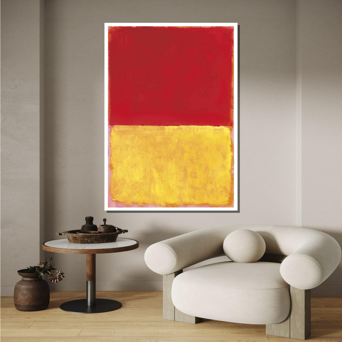 Red- Yellow,Mark Rothko Framed Canvas,Mark Rothko Wall Art, Art Reproduction,Rothko Reproduction,Rothko Print Poster,Abstract Canvas Art
