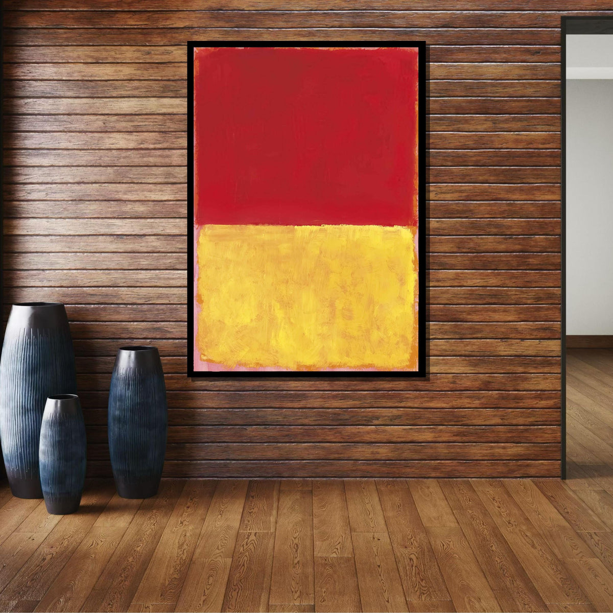Red- Yellow,Mark Rothko Framed Canvas,Mark Rothko Wall Art, Art Reproduction,Rothko Reproduction,Rothko Print Poster,Abstract Canvas Art