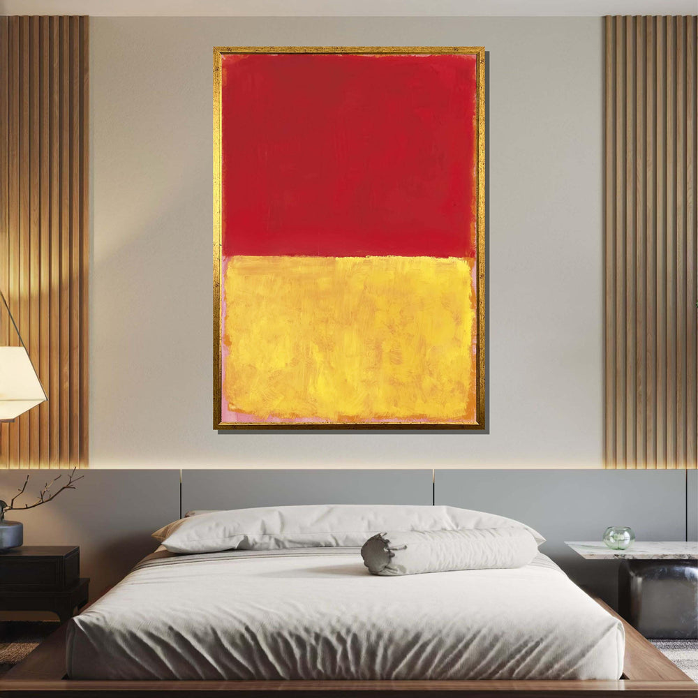 Red- Yellow,Mark Rothko Framed Canvas,Mark Rothko Wall Art, Art Reproduction,Rothko Reproduction,Rothko Print Poster,Abstract Canvas Art