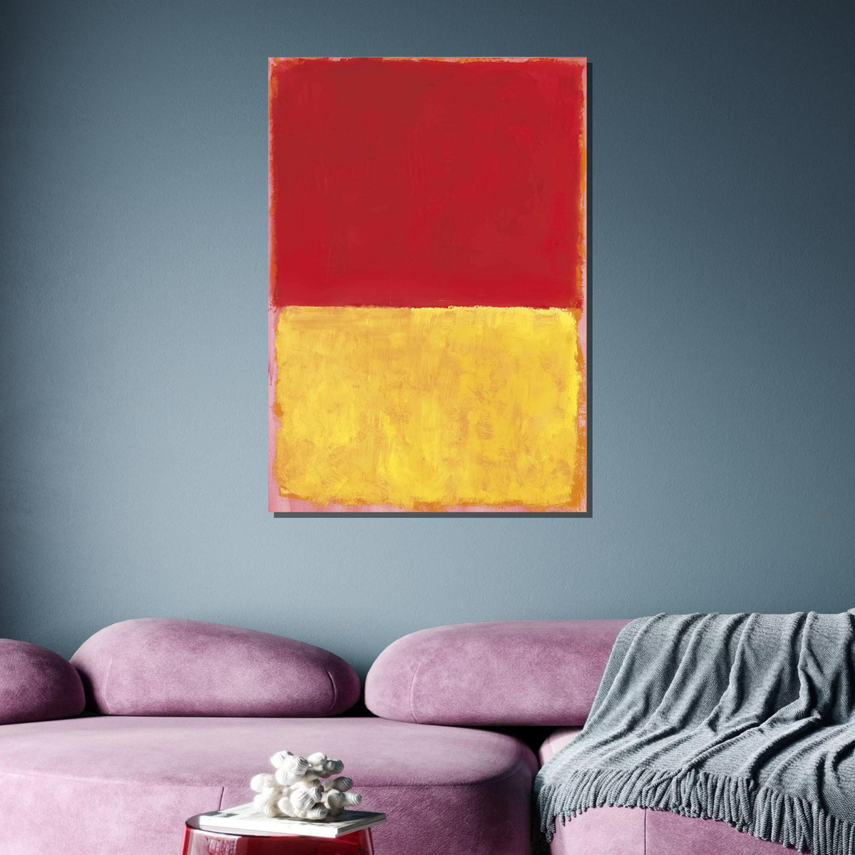 Red- Yellow,Mark Rothko Framed Canvas,Mark Rothko Wall Art, Art Reproduction,Rothko Reproduction,Rothko Print Poster,Abstract Canvas Art