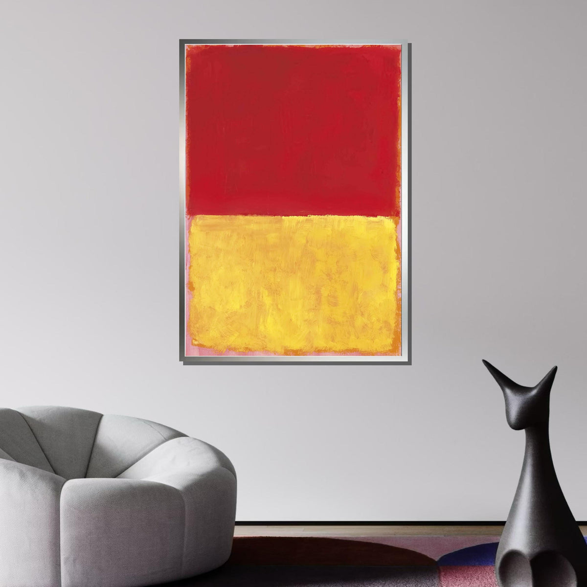 Red- Yellow,Mark Rothko Framed Canvas,Mark Rothko Wall Art, Art Reproduction,Rothko Reproduction,Rothko Print Poster,Abstract Canvas Art