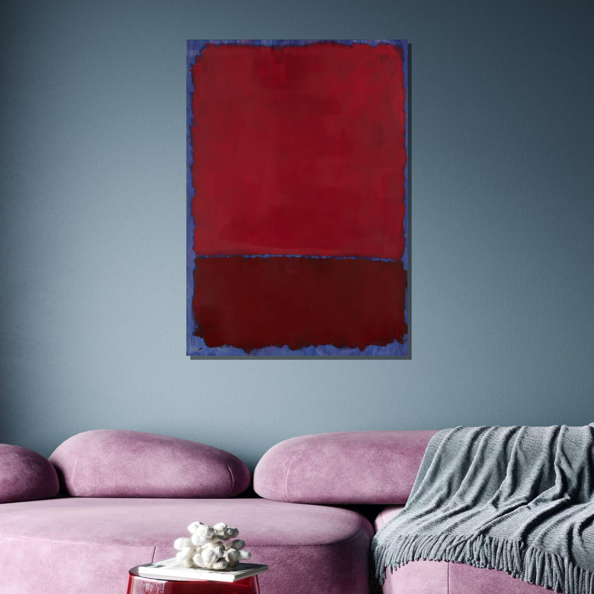 Red- Blue,Mark Rothko Framed Canvas,Mark Rothko Wall Art, Art Reproduction,Rothko Reproduction,Rothko Print Poster,Abstract Canvas Art