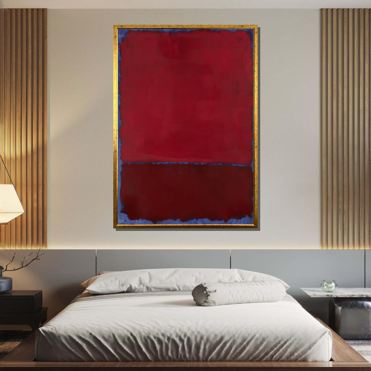 Red- Blue,Mark Rothko Framed Canvas,Mark Rothko Wall Art, Art Reproduction,Rothko Reproduction,Rothko Print Poster,Abstract Canvas Art