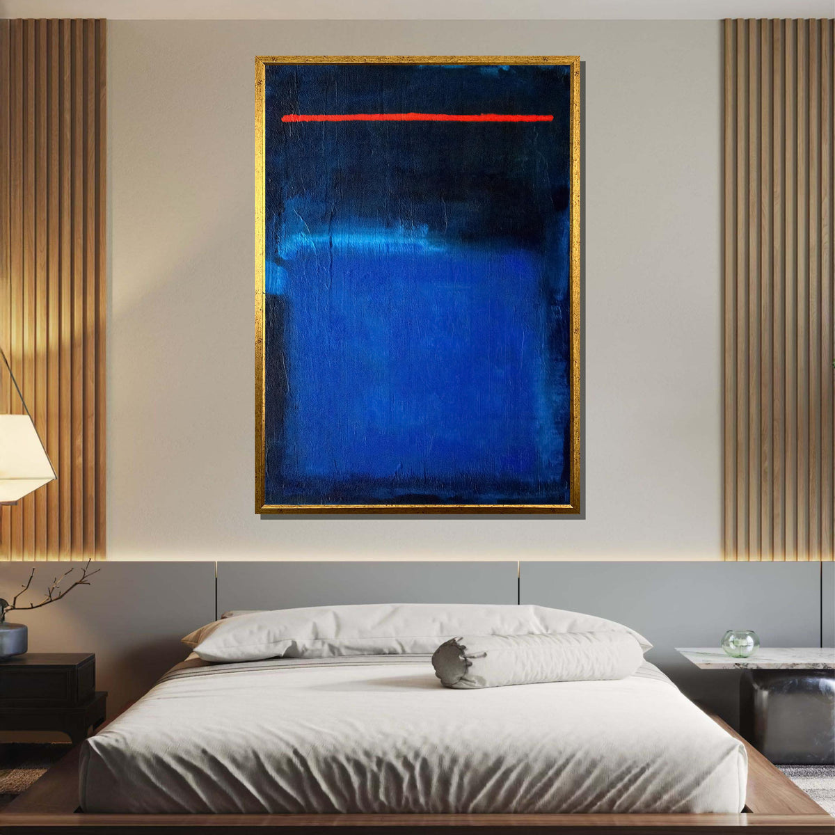 Blue Mark Rothko Framed Canvas,Mark Rothko Wall Art, Art Reproduction,Rothko Reproduction,Rothko Print Poster, Famous Art, Canvas Wall Art