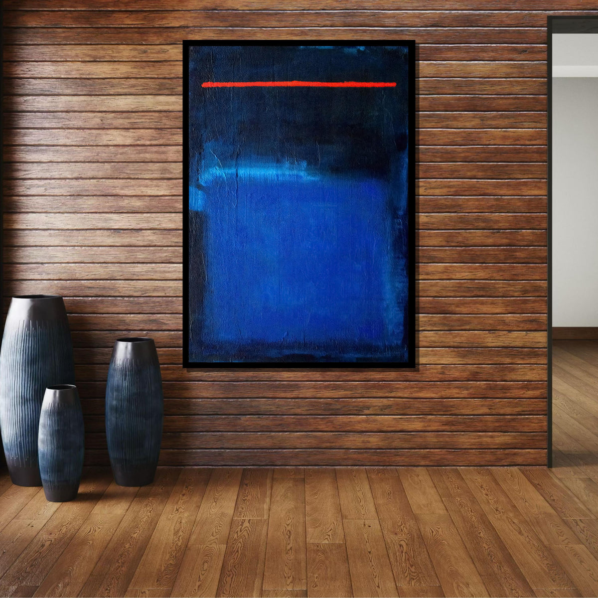 Blue Mark Rothko Framed Canvas,Mark Rothko Wall Art, Art Reproduction,Rothko Reproduction,Rothko Print Poster, Famous Art, Canvas Wall Art