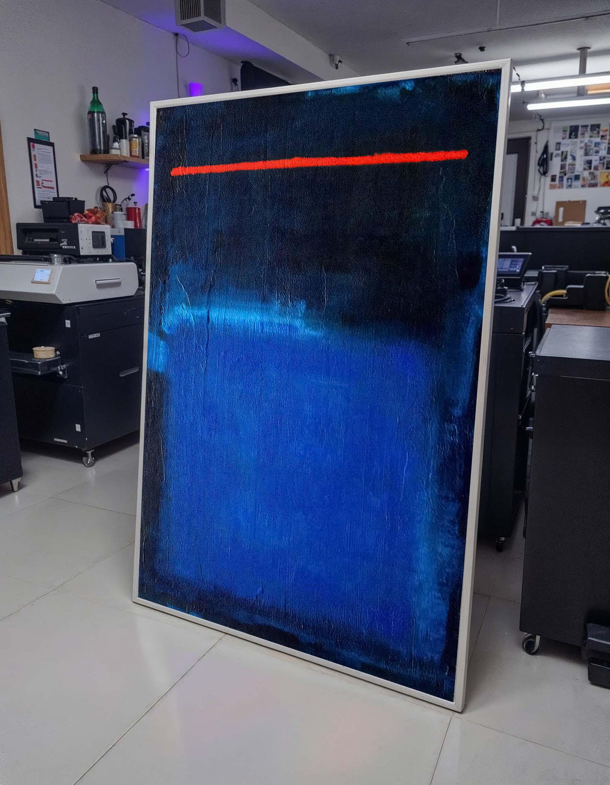 Blue Mark Rothko Framed Canvas,Mark Rothko Wall Art, Art Reproduction,Rothko Reproduction,Rothko Print Poster, Famous Art, Canvas Wall Art