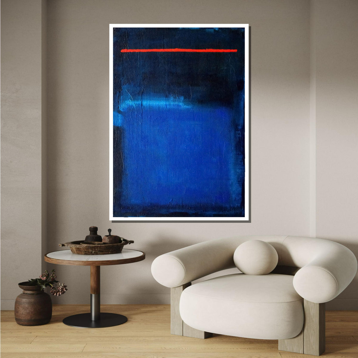 Blue Mark Rothko Framed Canvas,Mark Rothko Wall Art, Art Reproduction,Rothko Reproduction,Rothko Print Poster, Famous Art, Canvas Wall Art