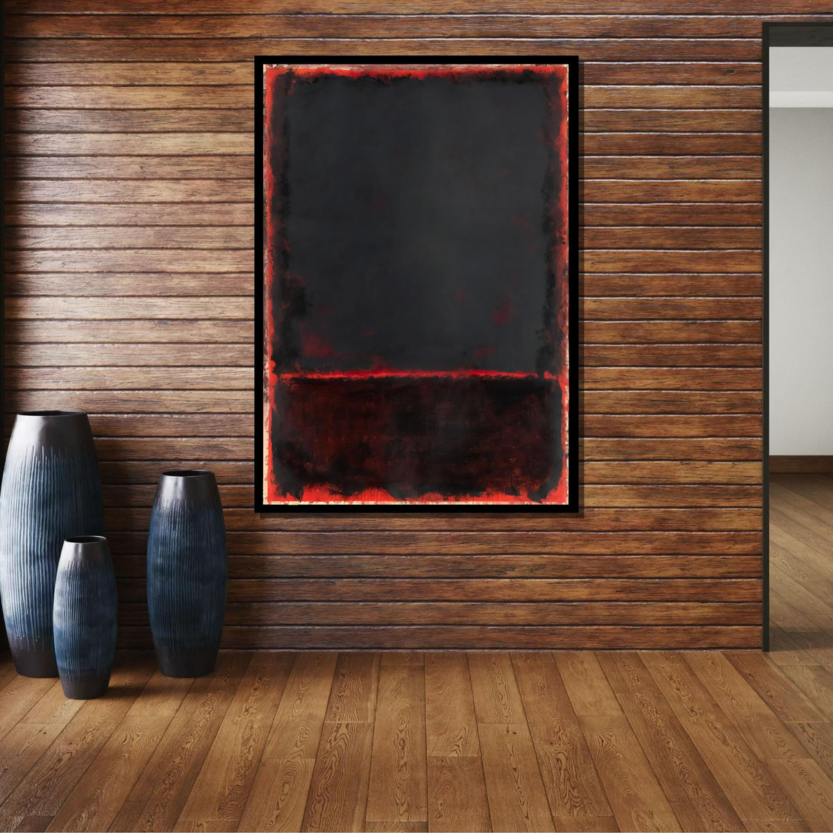 Black Mark Rothko Framed Canvas,Mark Rothko Wall Art, Art Reproduction,Rothko Reproduction,Rothko Print Poster, Famous Art, Canvas Wall Art