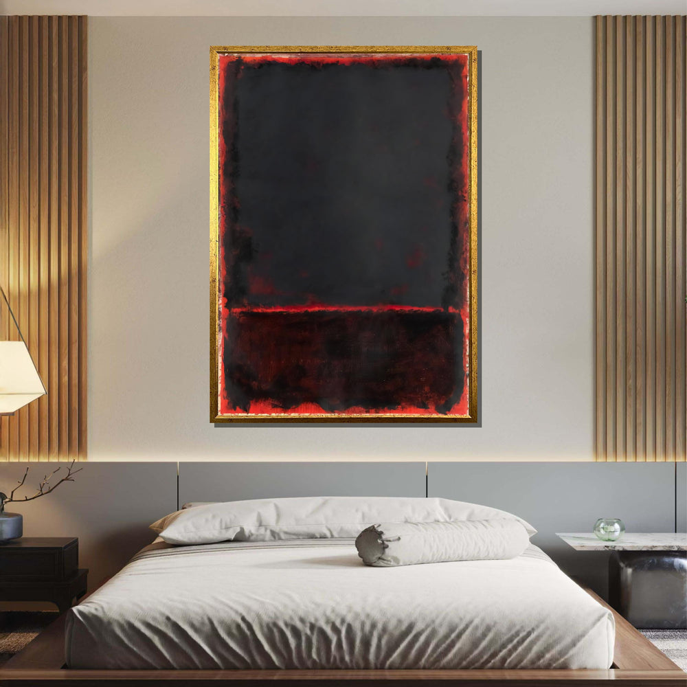 Black Mark Rothko Framed Canvas,Mark Rothko Wall Art, Art Reproduction,Rothko Reproduction,Rothko Print Poster, Famous Art, Canvas Wall Art