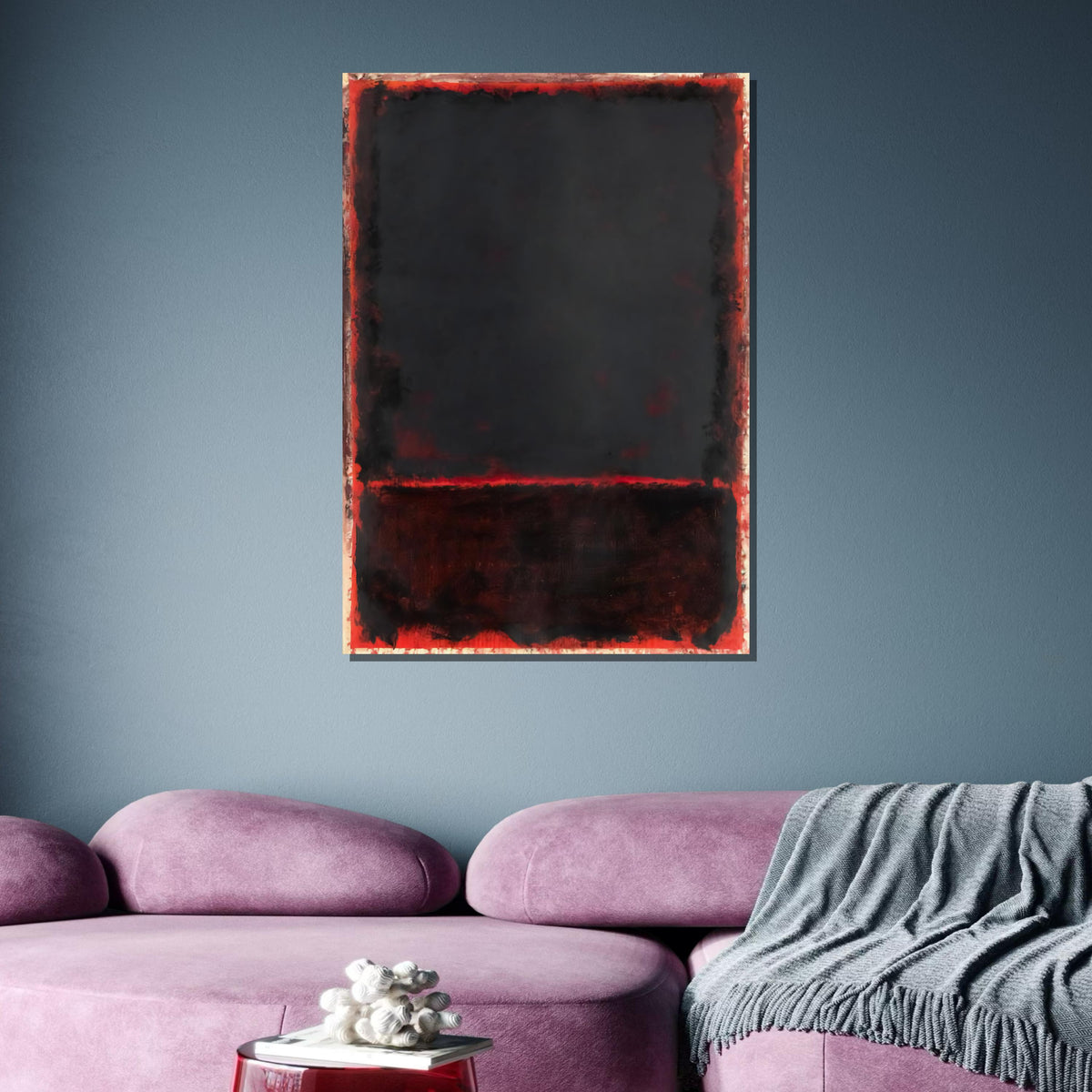 Black Mark Rothko Framed Canvas,Mark Rothko Wall Art, Art Reproduction,Rothko Reproduction,Rothko Print Poster, Famous Art, Canvas Wall Art