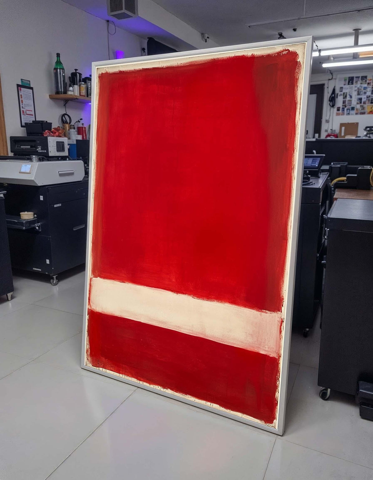 Red-White Mark Rothko Framed Canvas,Mark Rothko Wall Art, Art Reproduction,Rothko Reproduction,Rothko Print Poster, Famous , Canvas Wall Art