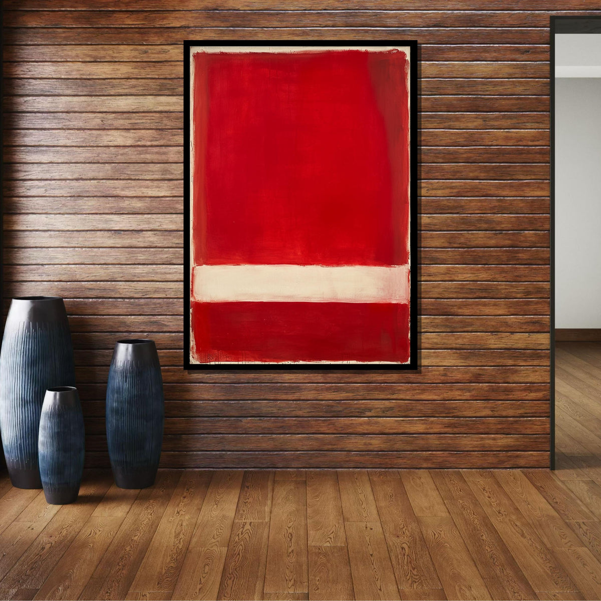 Red-White Mark Rothko Framed Canvas,Mark Rothko Wall Art, Art Reproduction,Rothko Reproduction,Rothko Print Poster, Famous , Canvas Wall Art