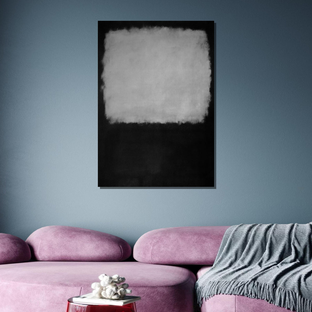 Black-White Mark Rothko Framed Canvas,Mark Rothko Wall Art, Art Reproduction,Rothko Reproduction,Rothko Print Poster, Canvas Wall Art