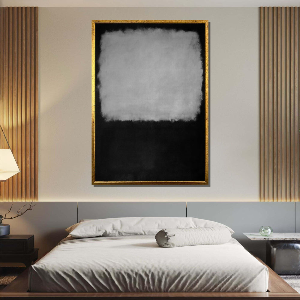 Black-White Mark Rothko Framed Canvas,Mark Rothko Wall Art, Art Reproduction,Rothko Reproduction,Rothko Print Poster, Canvas Wall Art