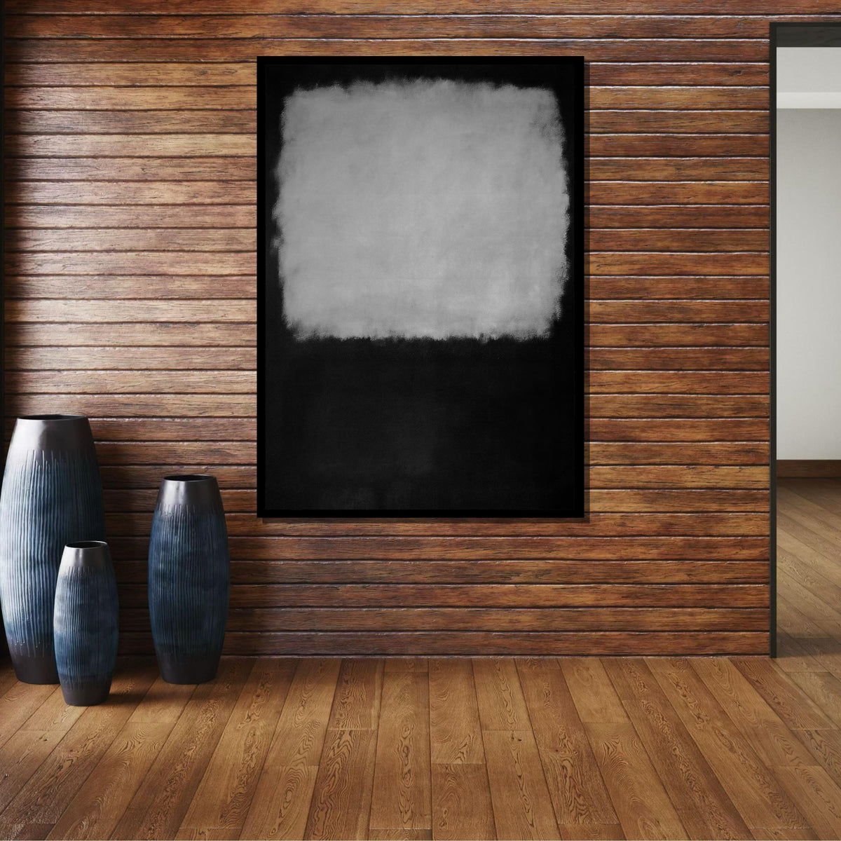Black-White Mark Rothko Framed Canvas,Mark Rothko Wall Art, Art Reproduction,Rothko Reproduction,Rothko Print Poster, Canvas Wall Art
