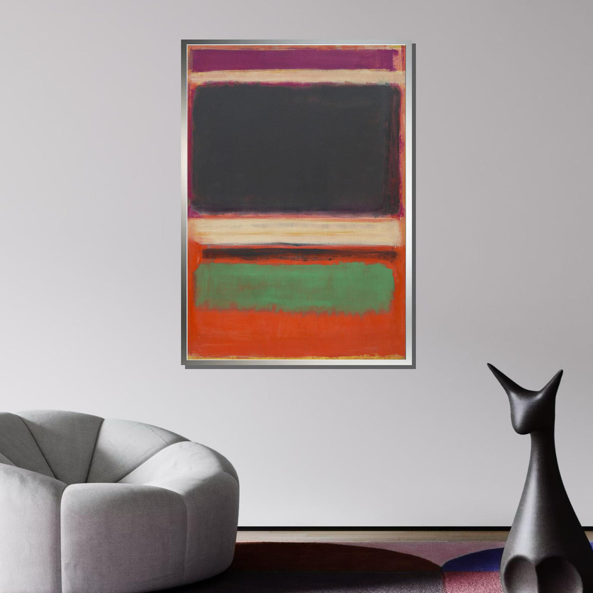 Mix Mark Rothko Framed Canvas,Mark Rothko Wall Art, Art Reproduction,Rothko Reproduction,Rothko Print Poster, Famous Art, Canvas Wall Art