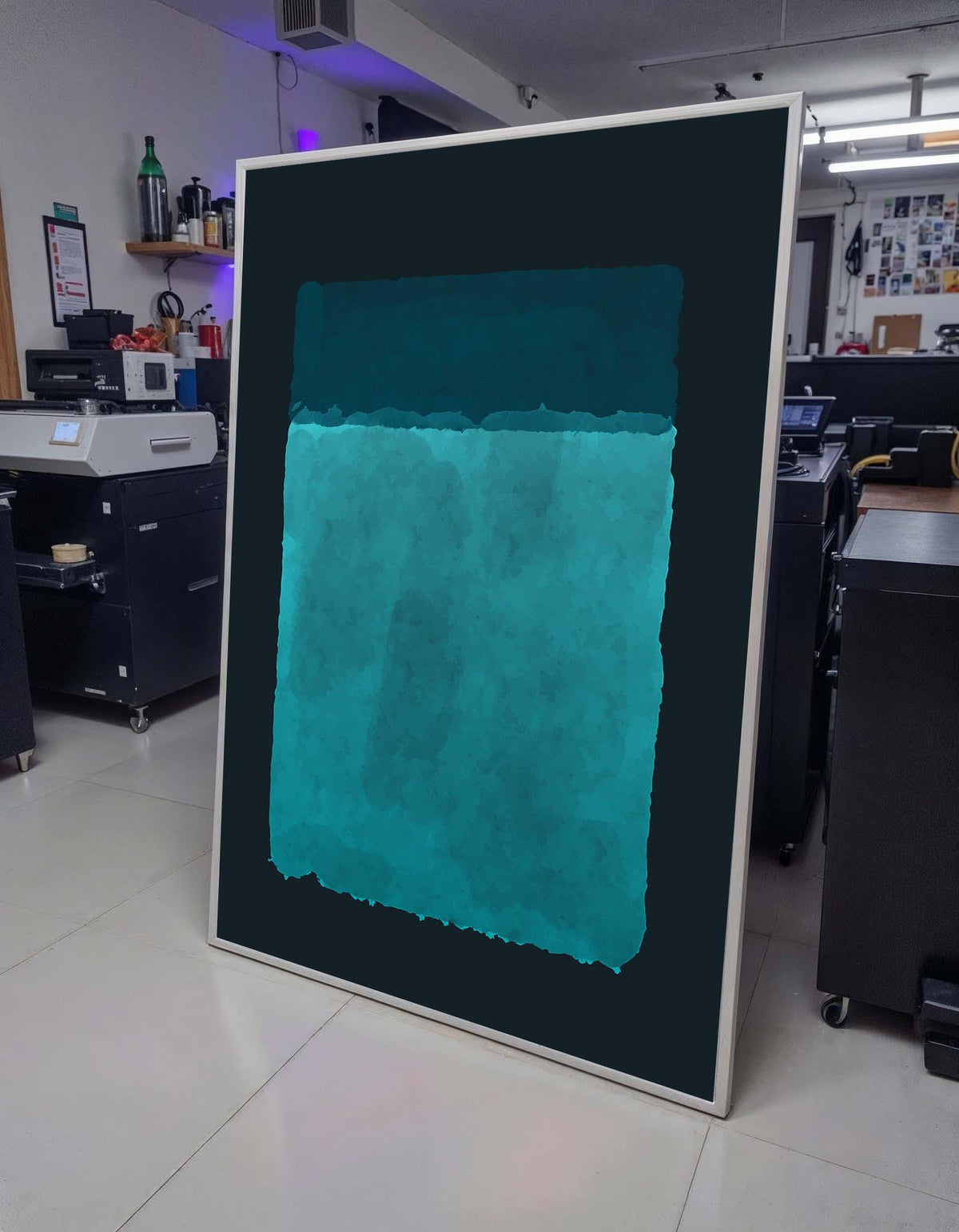 Blue Mark Rothko Framed Canvas,Mark Rothko Wall Art, Art Reproduction,Rothko Reproduction,Rothko Print Poster, Famous Art, Canvas Wall Art