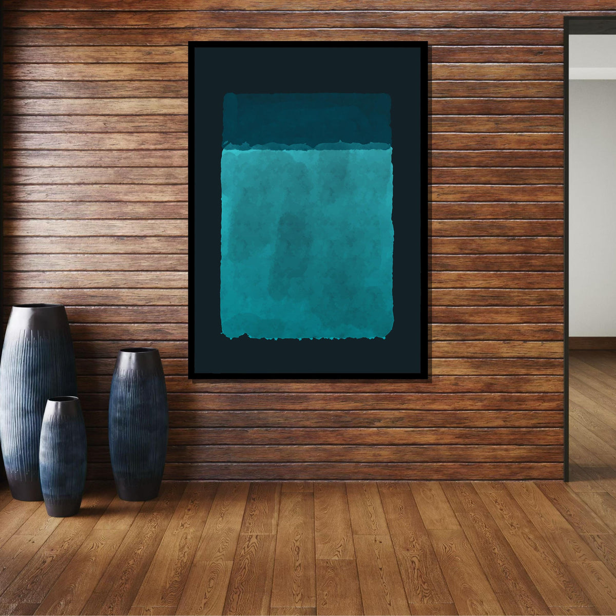 Blue Mark Rothko Framed Canvas,Mark Rothko Wall Art, Art Reproduction,Rothko Reproduction,Rothko Print Poster, Famous Art, Canvas Wall Art