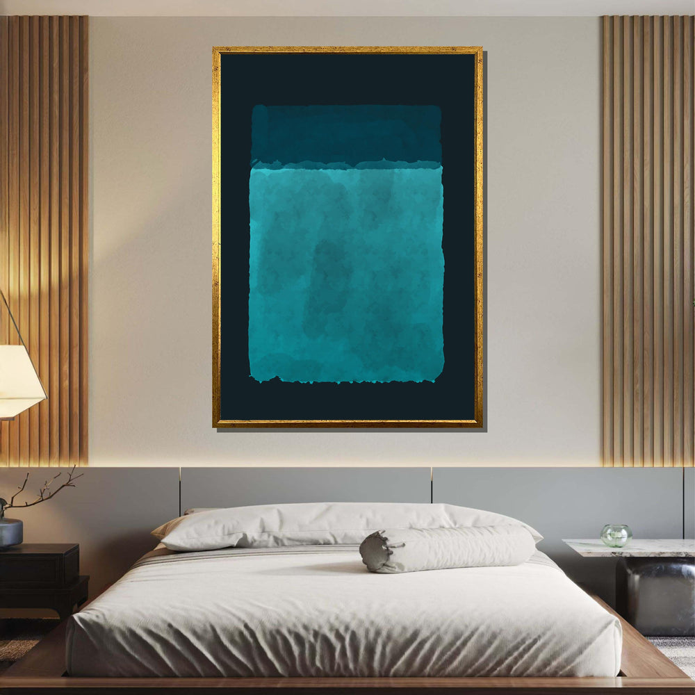 Blue Mark Rothko Framed Canvas,Mark Rothko Wall Art, Art Reproduction,Rothko Reproduction,Rothko Print Poster, Famous Art, Canvas Wall Art