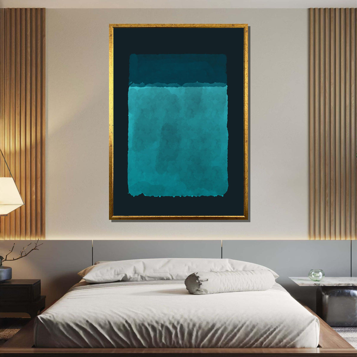 Blue Mark Rothko Framed Canvas,Mark Rothko Wall Art, Art Reproduction,Rothko Reproduction,Rothko Print Poster, Famous Art, Canvas Wall Art