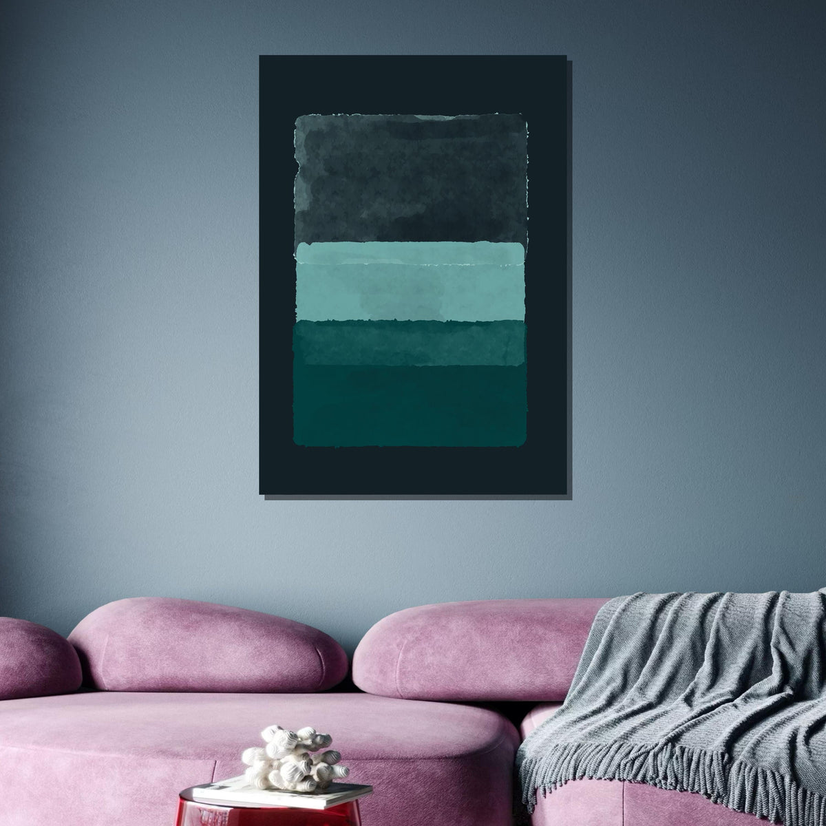 Blue Mark Rothko Framed Canvas,Mark Rothko Wall Art, Art Reproduction,Rothko Reproduction,Rothko Print Poster, Famous Art, Canvas Wall Art