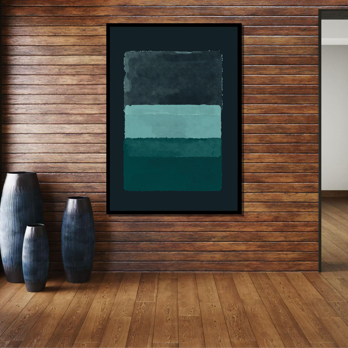 Blue Mark Rothko Framed Canvas,Mark Rothko Wall Art, Art Reproduction,Rothko Reproduction,Rothko Print Poster, Famous Art, Canvas Wall Art