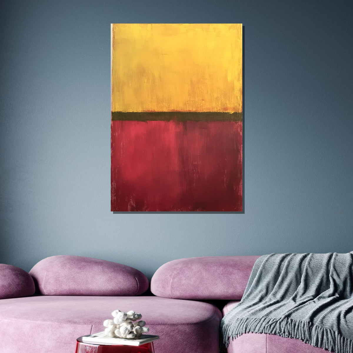 Red- Yellow Mark Rothko Framed Canvas,Mark Rothko Wall Art, Art Reproduction,Rothko Reproduction,Rothko Print Poster, Famous Art