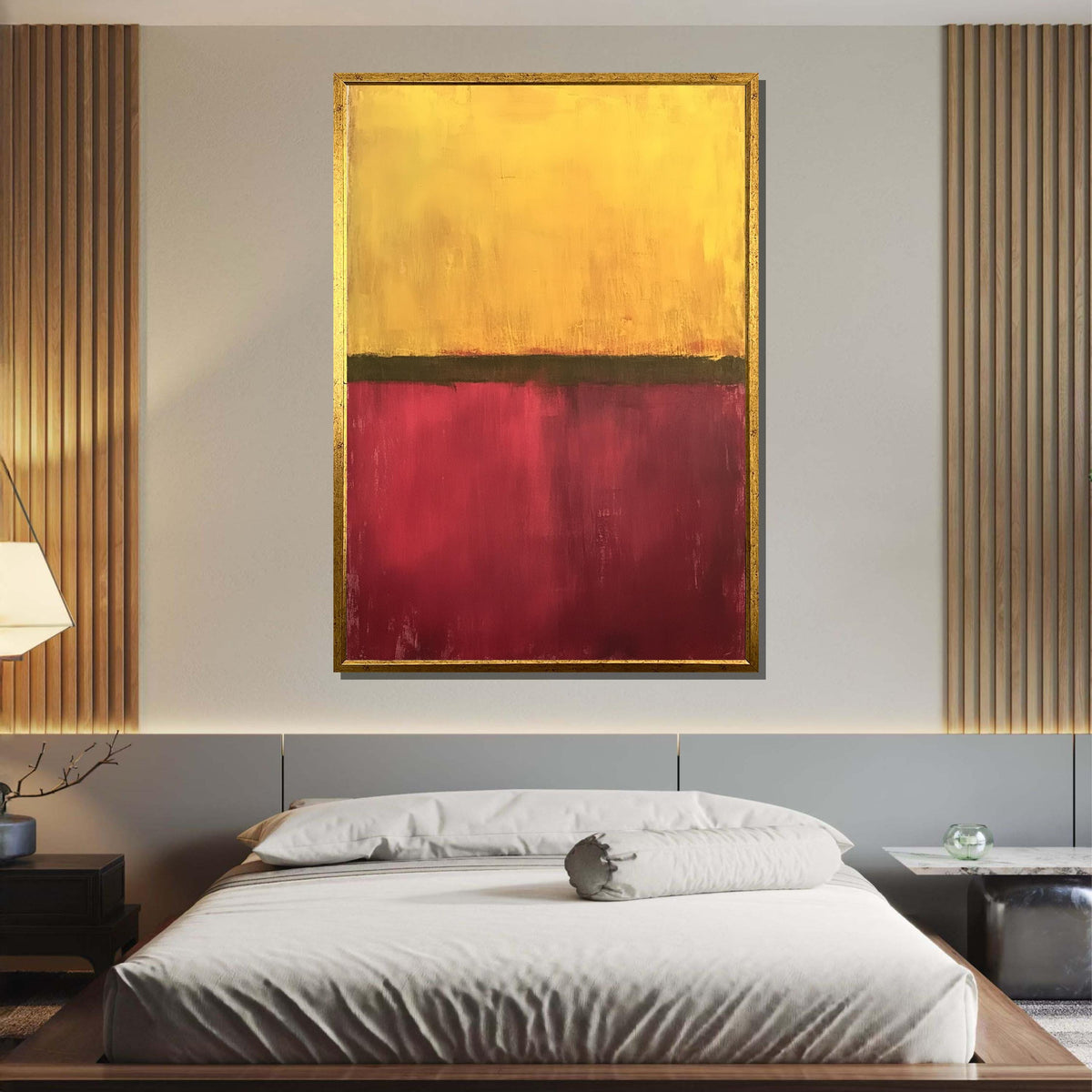 Red- Yellow Mark Rothko Framed Canvas,Mark Rothko Wall Art, Art Reproduction,Rothko Reproduction,Rothko Print Poster, Famous Art
