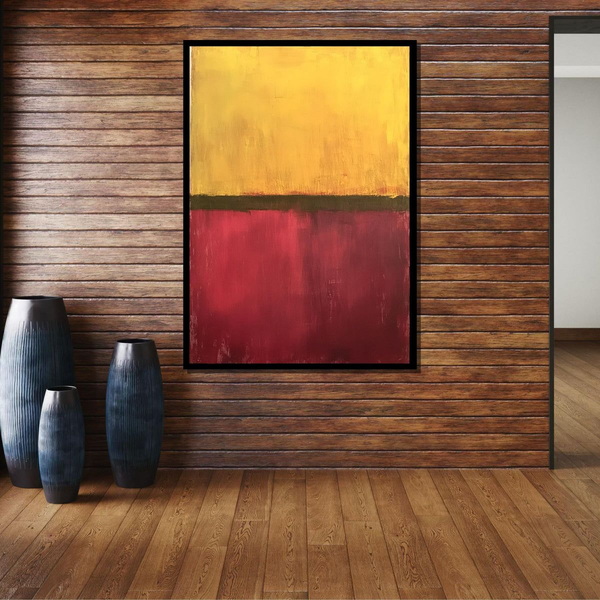 Red- Yellow Mark Rothko Framed Canvas,Mark Rothko Wall Art, Art Reproduction,Rothko Reproduction,Rothko Print Poster, Famous Art